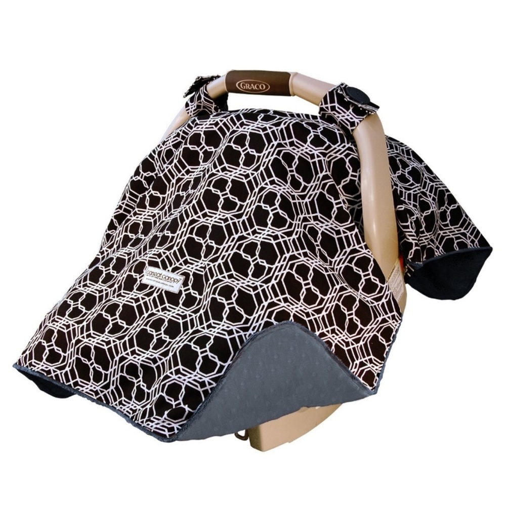 {Carseat Canopy} Car Seat Cover in Black/White/Grey